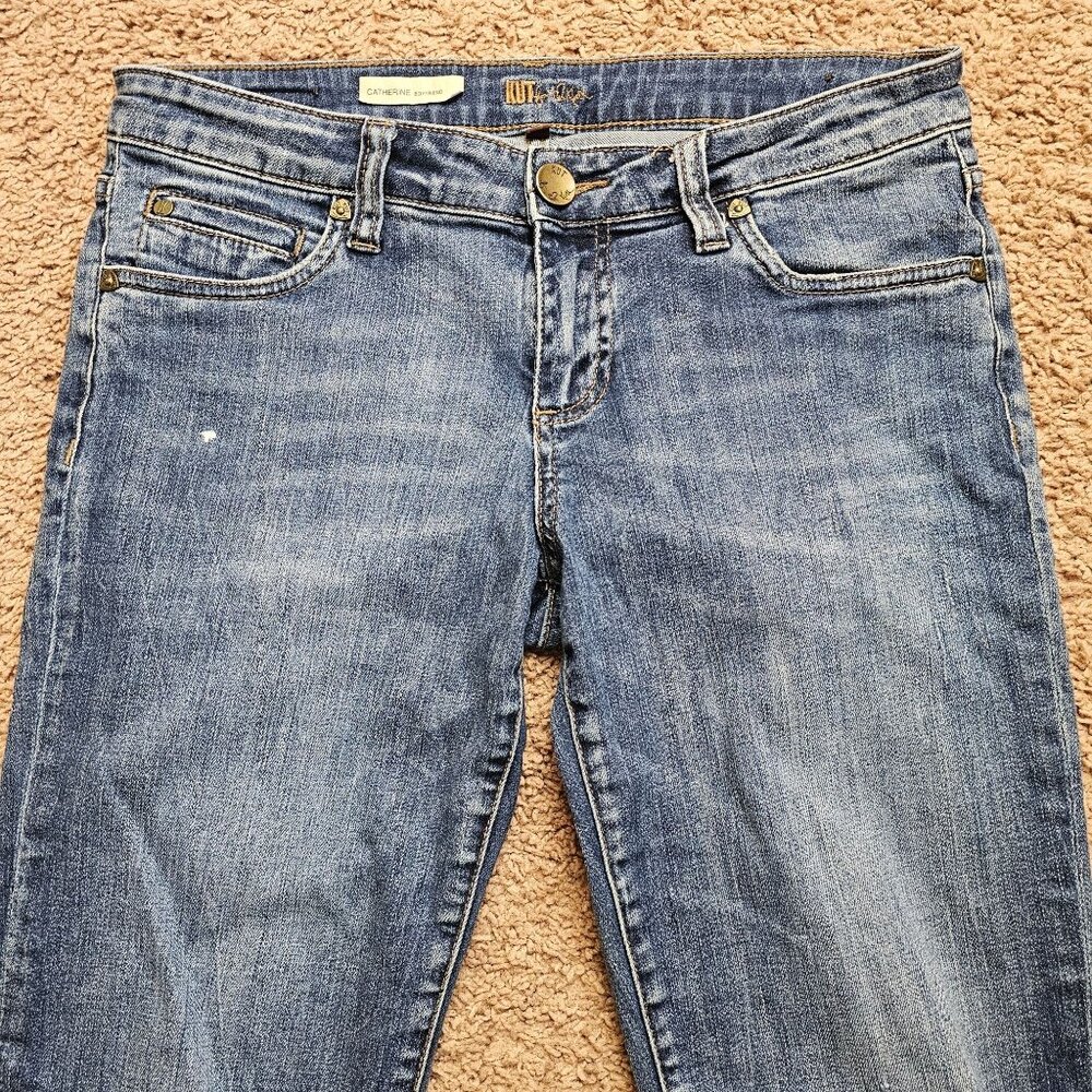 Kut From The Kloth Jeans Womens 6 Blue Catherine Boyfriend Denim Stretch Pants - Picture 3 of 9